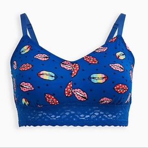 COTTON LACE HEM BRALETTE